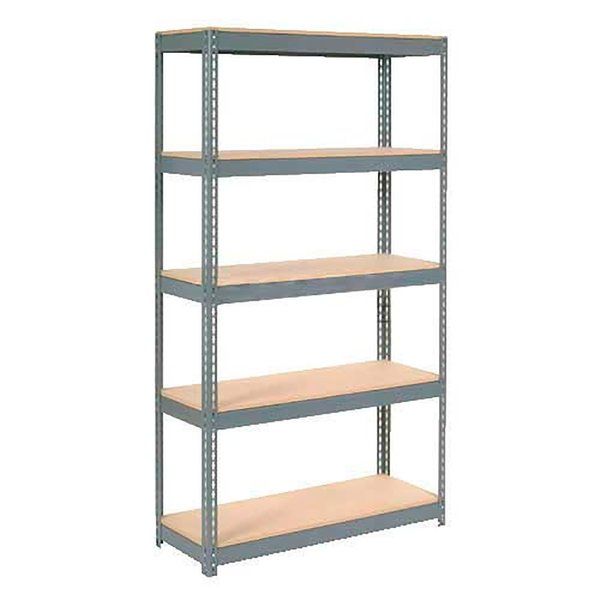 Global Industrial Extra Heavy Duty Shelving 48W x 12D x 72H With 5 Shelves, Wood Deck, Gry B2297160